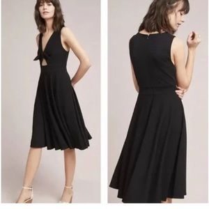 Anthropologie Hutch April Black Keyhole Dress in Black Size Small